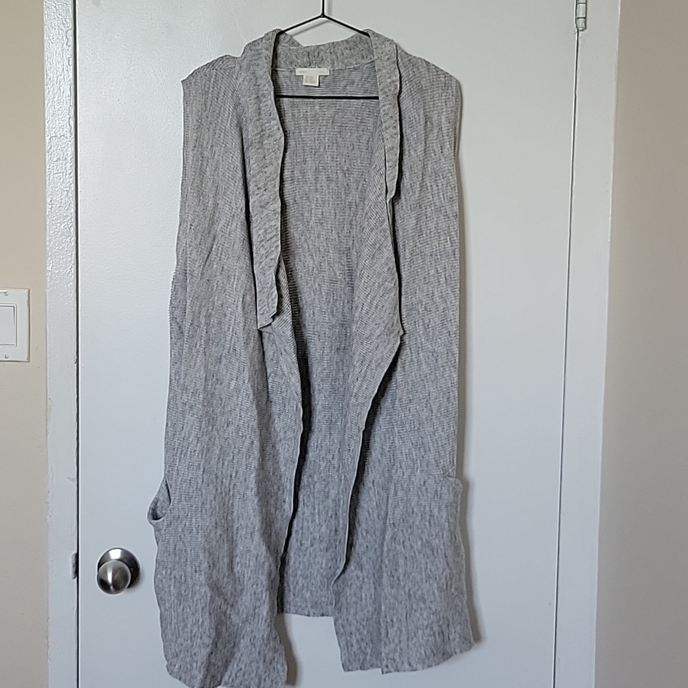 H&M Knitted Long Sleeveless Cardigan US S